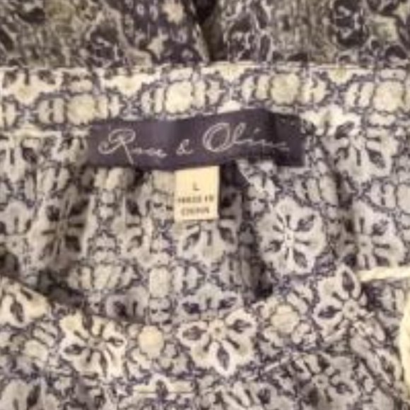 Boho gray, cream blouse - Picture 5 of 5